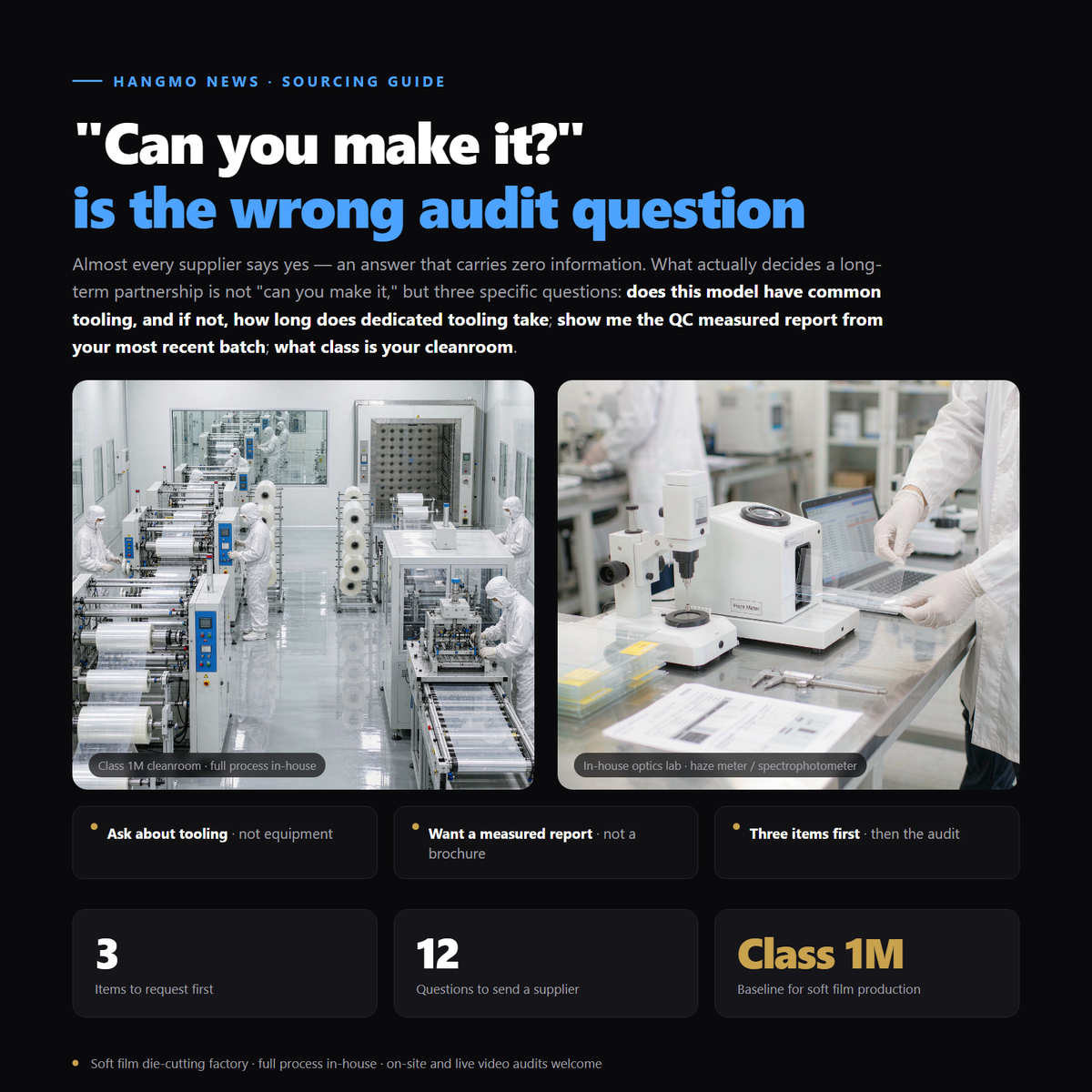 How to Vet a Soft Film Die-Cutting Factory: A Buyer's Audit Checklist