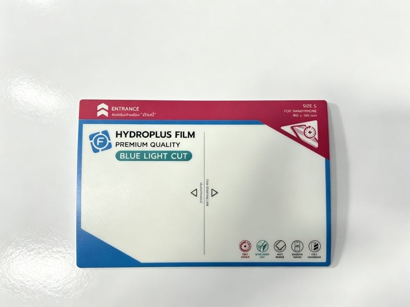 Printed cutting film sheet — light blue artwork