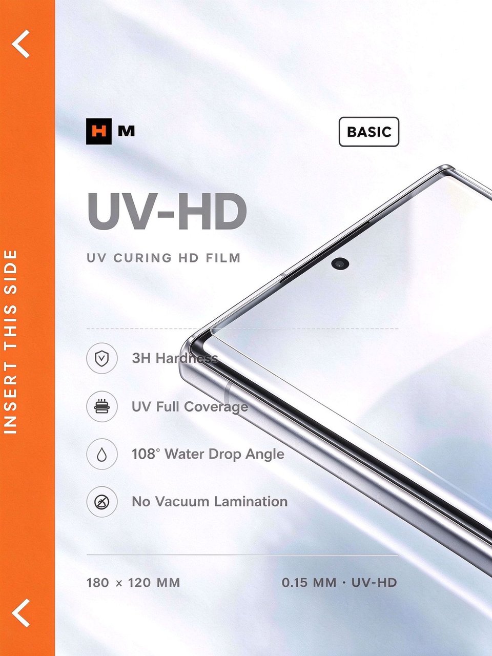 UV BASIC film print · 150UV-2 · 150μm thin · haze 0.53%